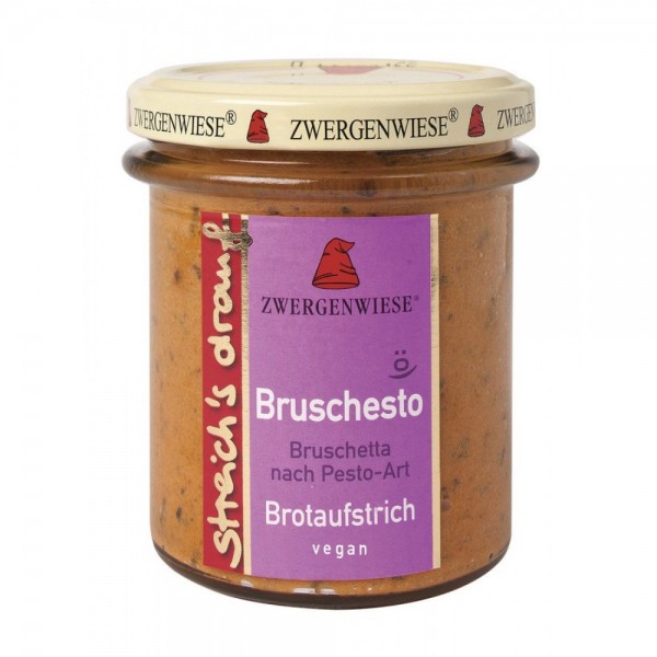 Crema tartinabila vegetala Bruschesto cu bruscheta si pesto bio Zwergenwiese